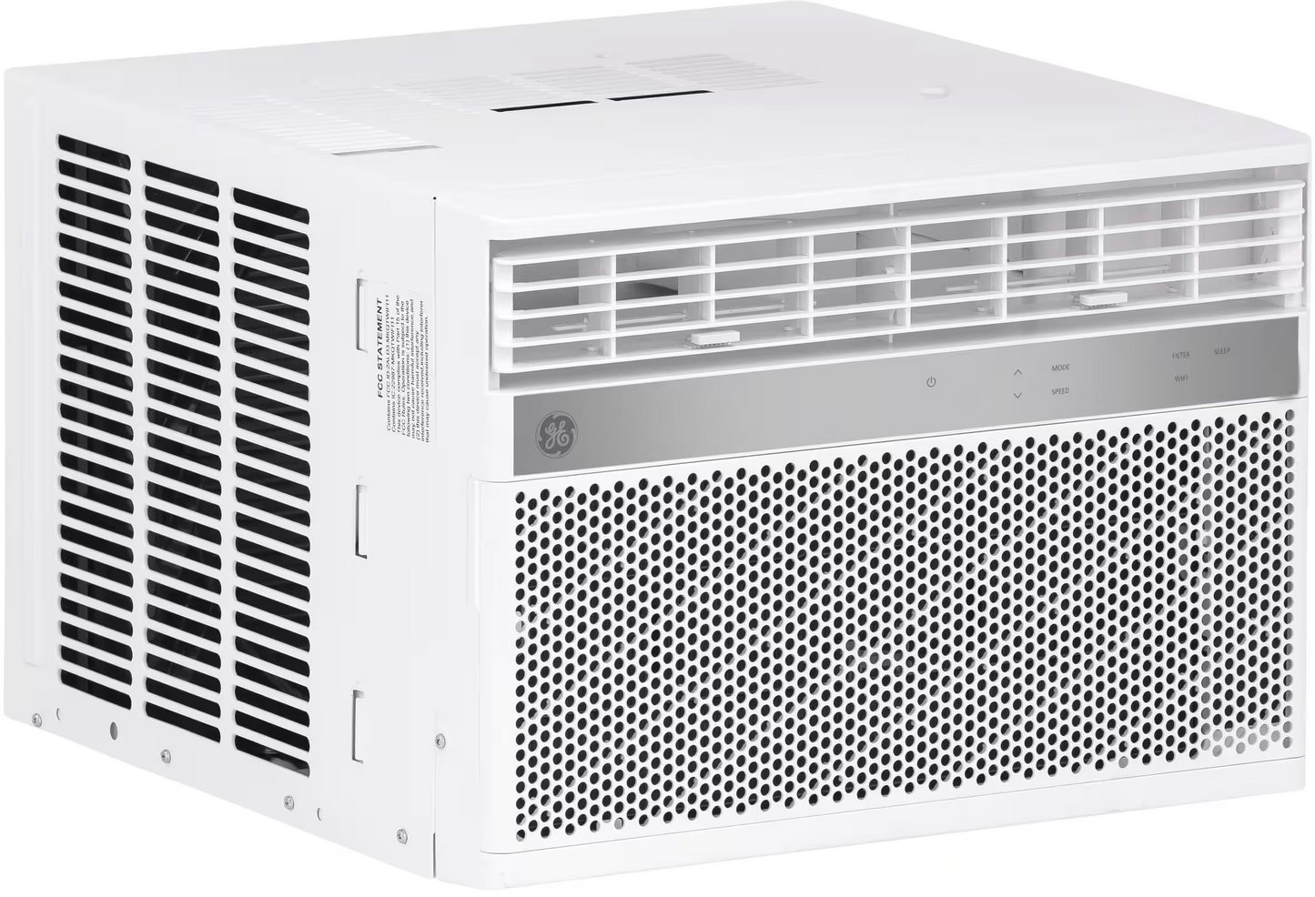 GE - Climatiseur de fenêtre intelligent de 350 pi2 et 8 000 BTU - Blanc