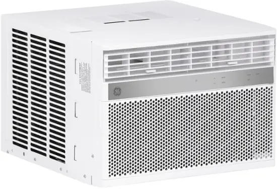 GE - Climatiseur de fenêtre intelligent de 350 pi2 et 8 000 BTU - Blanc
