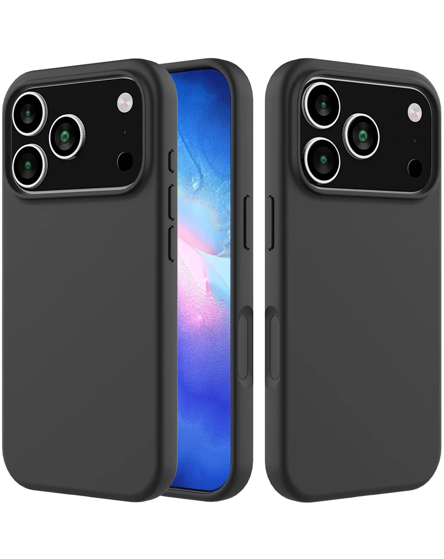 Soft Solid Silicone Case (Full Buttom Cover) for iPhone 17 Pro