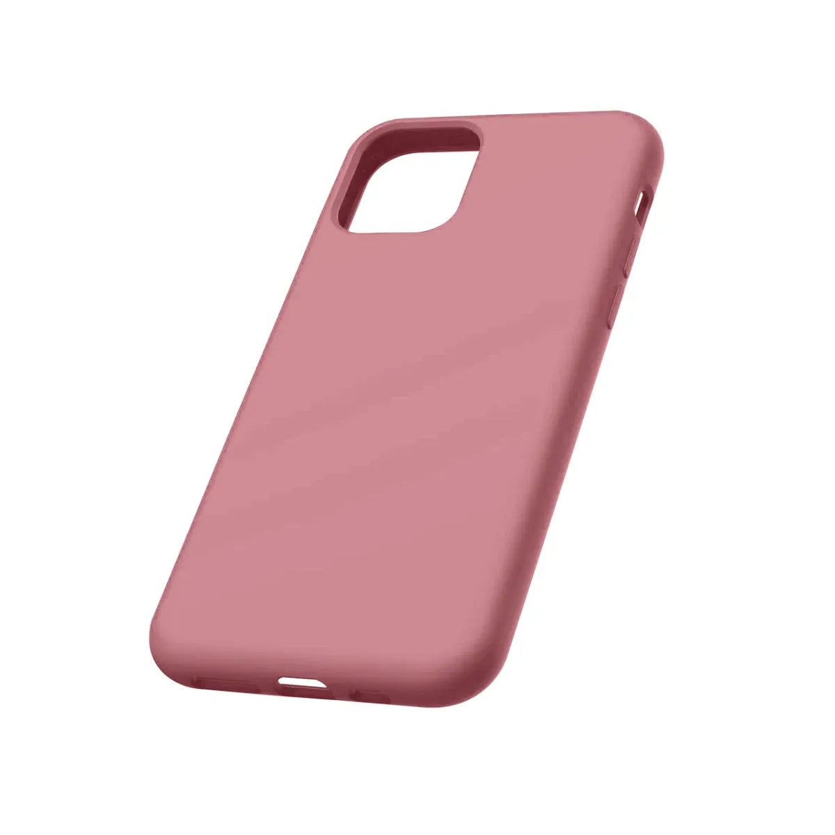 Soft Solid Silicone Case (Full Buttom Cover) - LIGHT PINK for iPhone 12 / 12 Pro