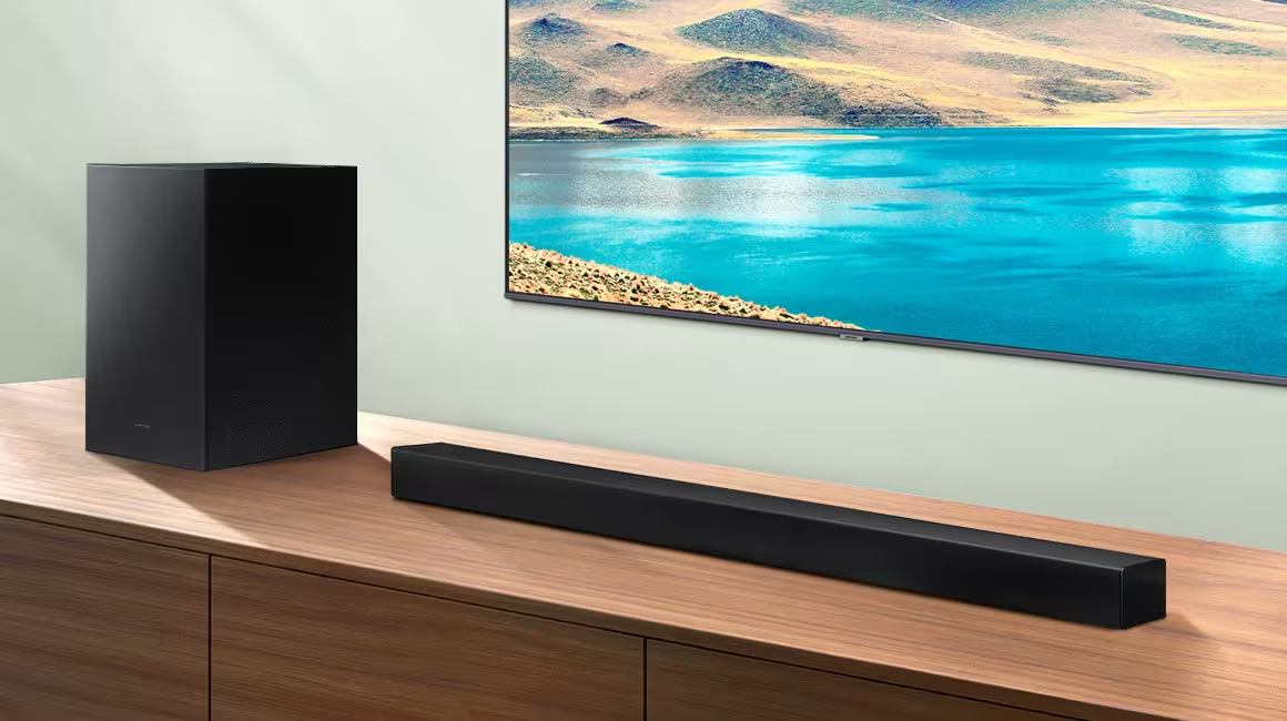 Samsung - Barre de son 2.1 canaux avec caisson de basses sans fil et DOLBY AUDIO / DTS 2.0 - Noir