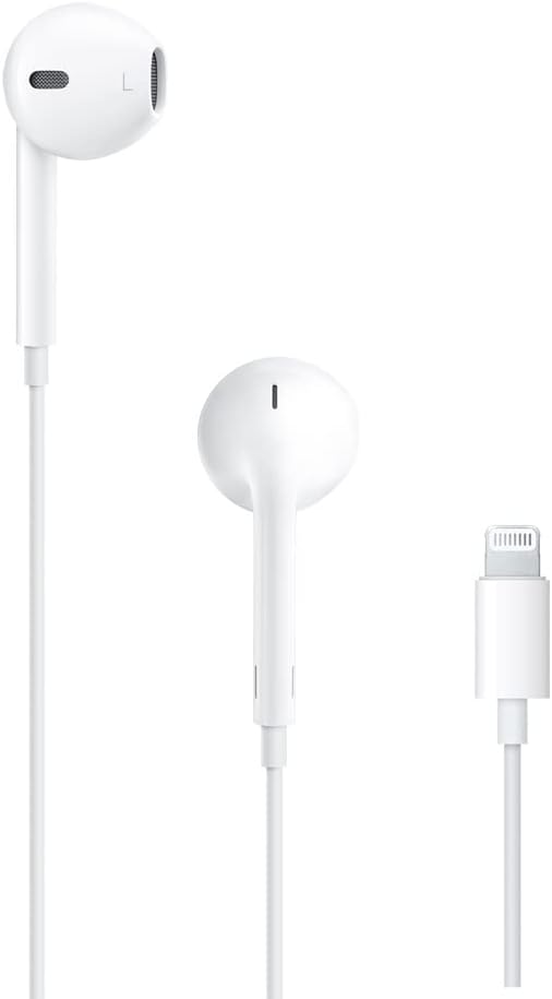 Apple EarPods écouteurs na fiche ya 3,5mm, ba papilles d'oreilles filés na télécommande intégré pona ko contrôler musique, ba appels téléphoniques, na volume