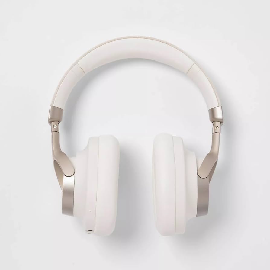 Active Noise Cancelling Bluetooth Wireless Over-Ear Headphones - heyday, White