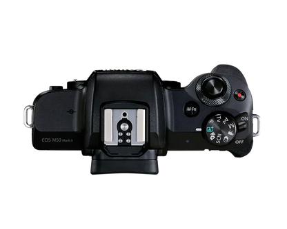Canon - EOS M50 Mark II EF-M 15-45mm f/3.5-6.3 & 55-200mm f/4.5-6.3 IS STM Bundle Black