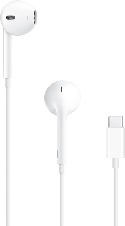 Apple EarPods écouteurs na fiche ya 3,5mm, ba papilles d'oreilles filés na télécommande intégré pona ko contrôler musique, ba appels téléphoniques, na volume