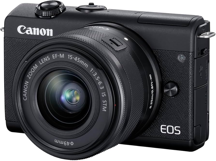Canon - EOS M200, Mirrorless Camera with EF-M 15-45mm Lens Content Creator Kit - Black
