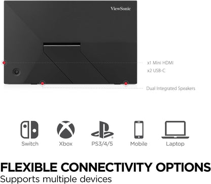 ViewSonic VA1653 16 Inch 1080p Portable Monitor, FHD IPS External Screen
