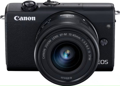 Canon - EOS M200, Mirrorless Camera with EF-M 15-45mm Lens Content Creator Kit - Black