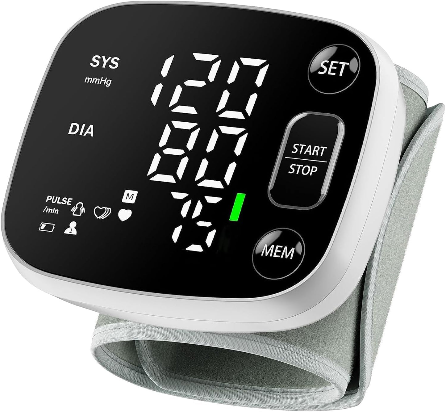 Wrist Blood Pressure Monitor, FDA Cleared Rechargeable BP Machine