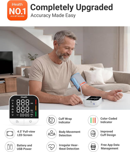 iHealth Track Pro Upper Arm Blood Pressure Monitor for Home Use