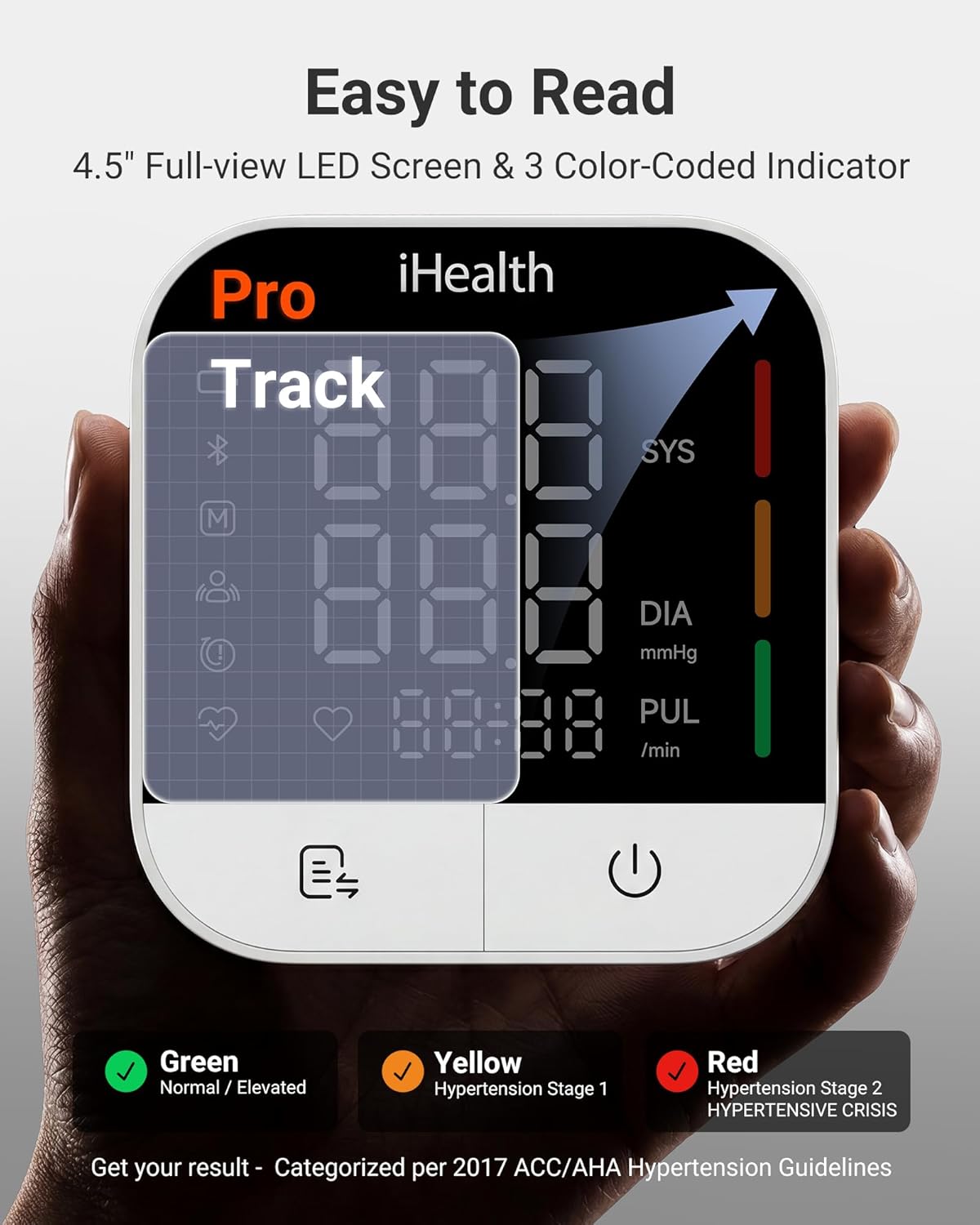 iHealth Track Pro Upper Arm Blood Pressure Monitor for Home Use