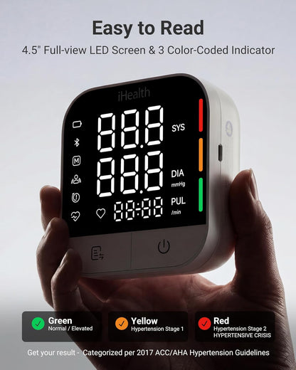 iHealth Track Pro Upper Arm Blood Pressure Monitor for Home Use