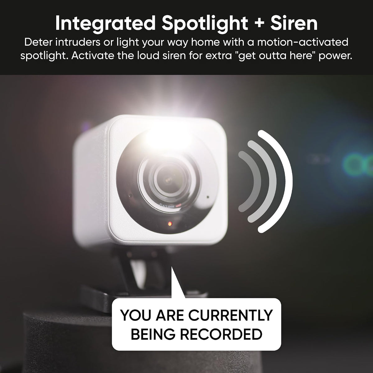 Wyze Cam v4 2.5K AI Indoor/Outdoor Security Camera with 24/7 Continuous Recording, Color Night Vision, Home, Baby & Pet Monitor, No Subscription Required