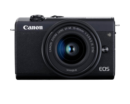 Canon - EOS M200, Mirrorless Camera with EF-M 15-45mm Lens Content Creator Kit - Black