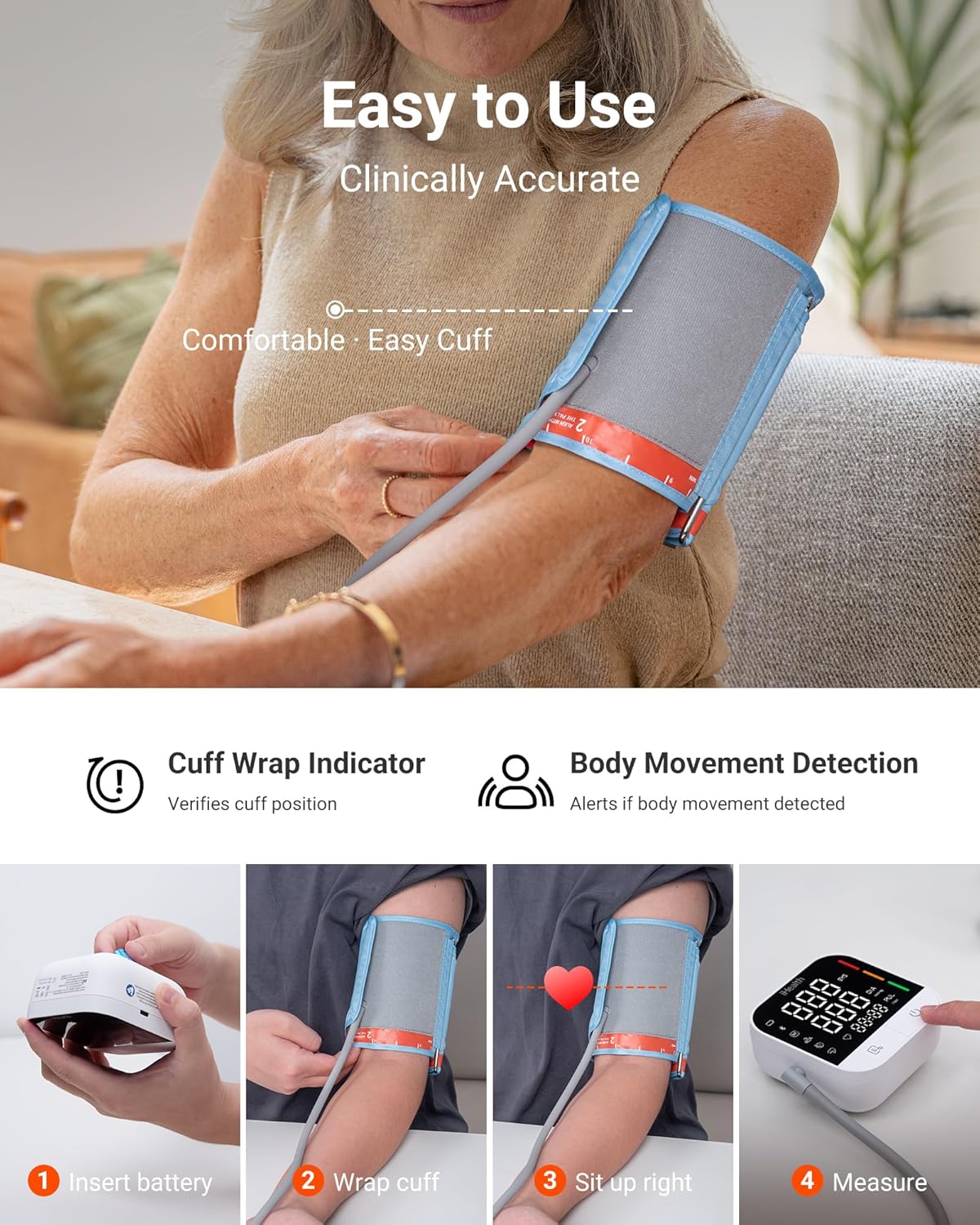 iHealth Track Pro Upper Arm Blood Pressure Monitor for Home Use