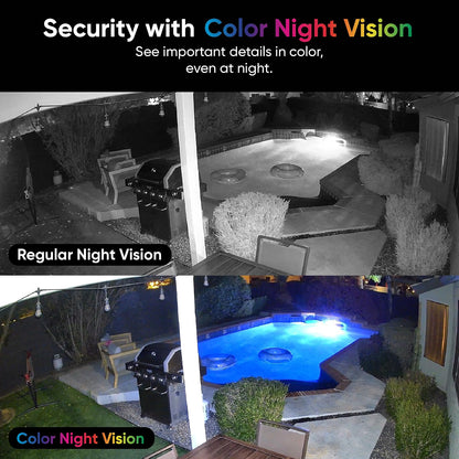 Wyze Cam v4 2.5K AI Indoor/Outdoor Security Camera with 24/7 Continuous Recording, Color Night Vision, Home, Baby & Pet Monitor, No Subscription Required