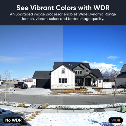 Wyze Cam v4 2.5K AI Indoor/Outdoor Security Camera with 24/7 Continuous Recording, Color Night Vision, Home, Baby & Pet Monitor, No Subscription Required