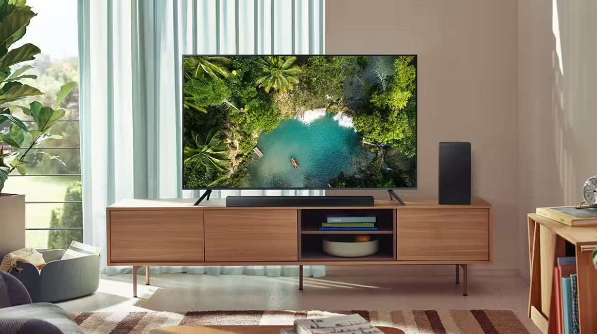 Samsung - Barre de son 2.1 canaux avec caisson de basses sans fil et DOLBY AUDIO / DTS 2.0 - Noir
