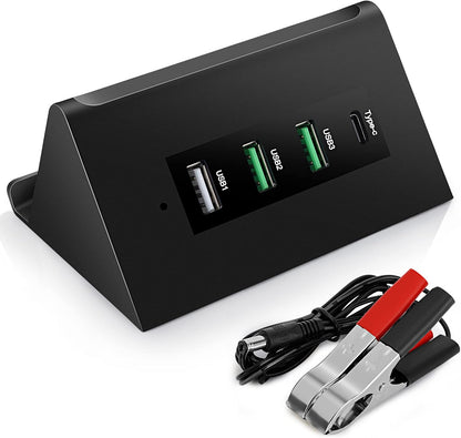 Convertisseur abaisseur USB DC 12 V 24 V vers 5 V 68 W 12 V vers USB Adaptateur secteur multiport pour iPhone, Android, Samsung et tablettes