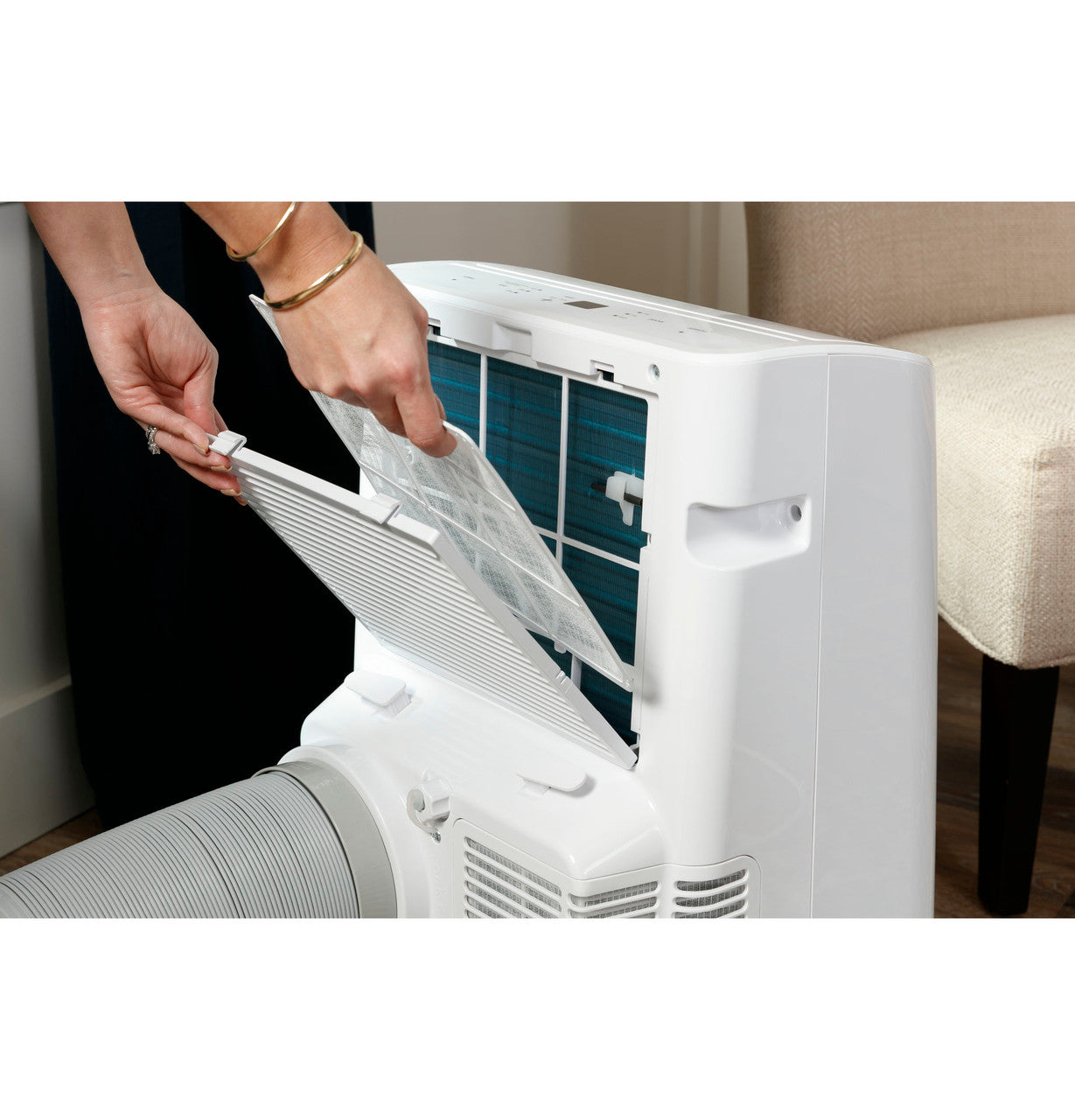 GE® 7,800 BTU SACC 3-in-1 Portable Air Conditioner for Medium Rooms up to 350 sq ft. (11,000 BTU ASHRAE)