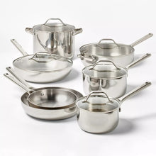 12pc Ensemble ya biloko ya kolamba ya acier inoxydable na 6pc Protecteurs ya poêle Argent - FigmintTM 
