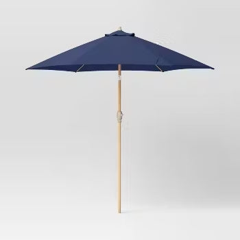 Parasol de marché extérieur Calathea 9'x9', bleu marine - Threshold