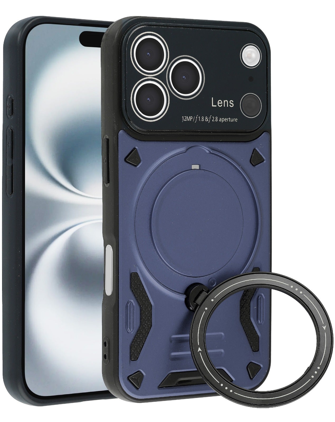 Shockproof Ring Holder Phone Case for iPhone 17 Pro