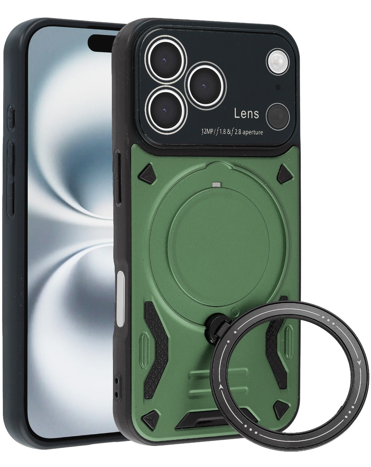 Shockproof Ring Holder Phone Case for iPhone 17 Pro