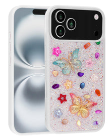 Butterfly Glitter Rhinestone Case for iPhone 17 Pro Max