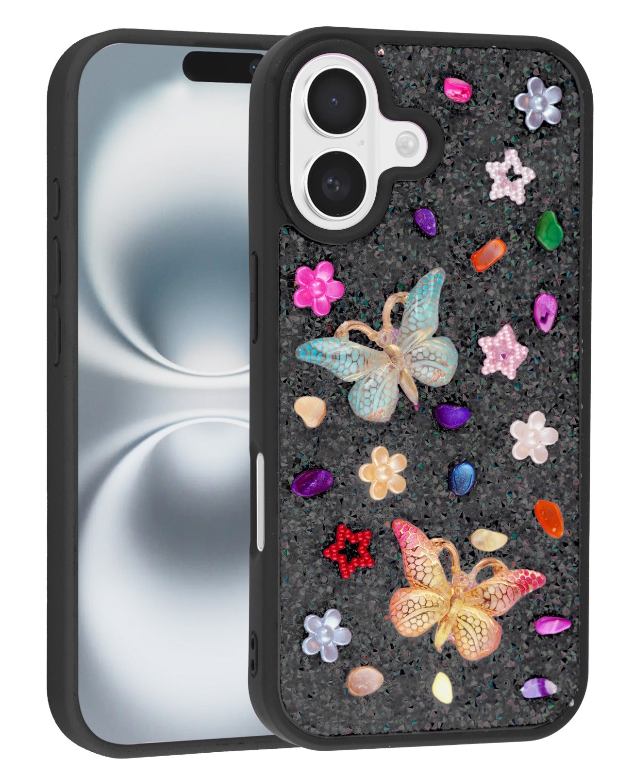 Butterfly Glitter Rhinestone Case for iPhone 17