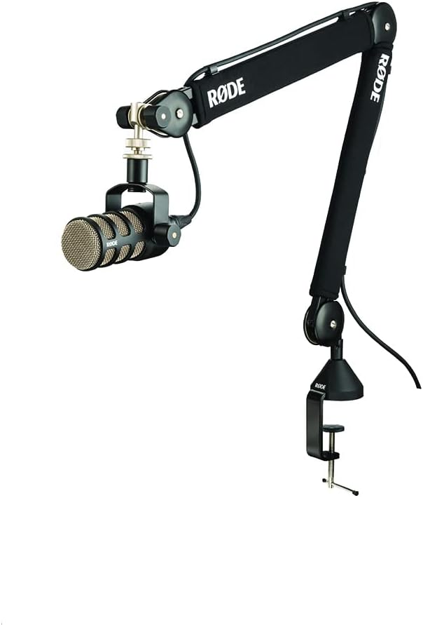 Bras de studio professionnel RØDE PSA1+ avec amortissement à ressort et gestion des câbles, noir