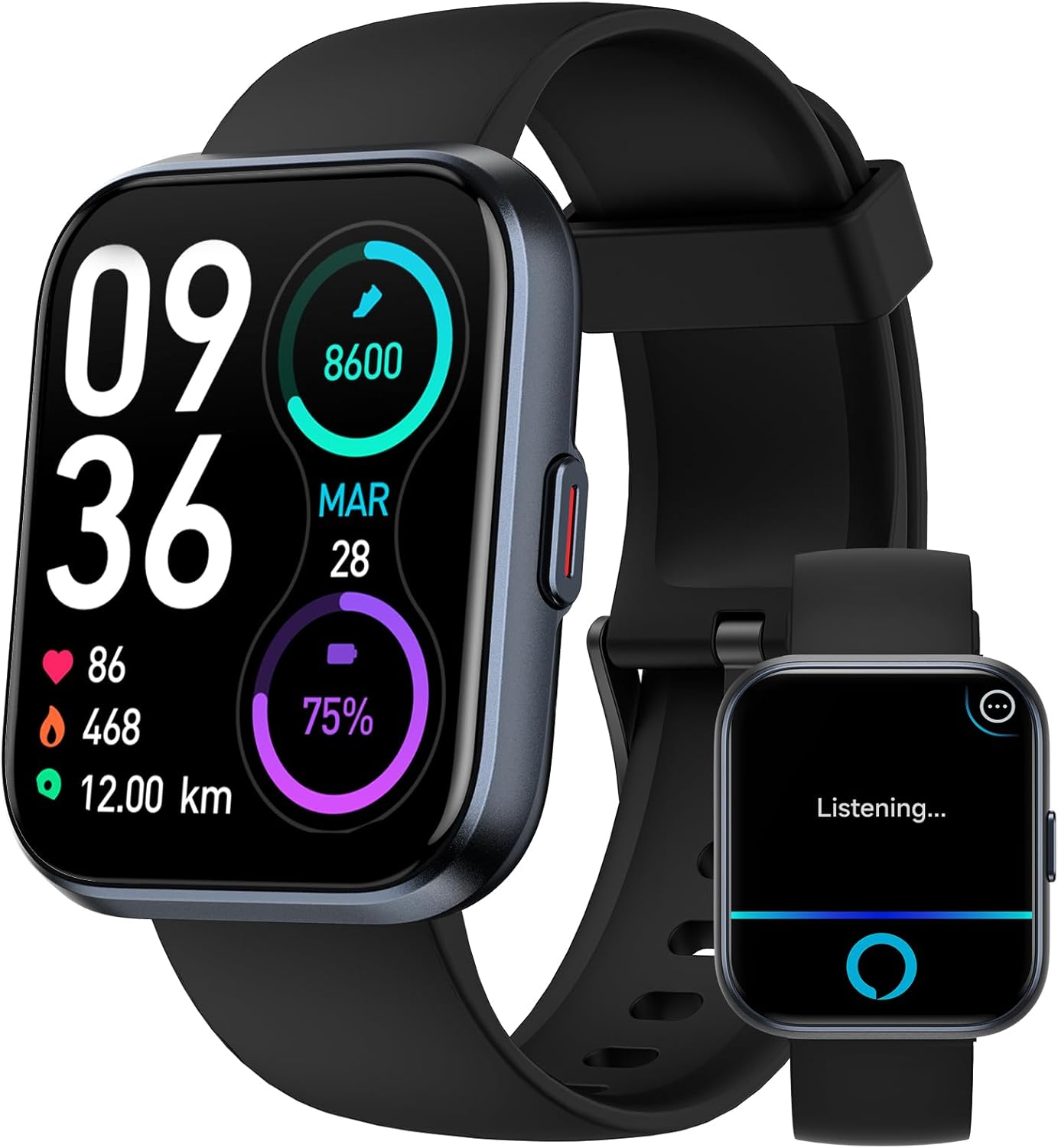 Montres intelligentes RY67 pour hommes et femmes, montre de fitness avec moniteur de fréquence cardiaque/SpO2/sommeil, podomètre, étanchéité IP68 pour montres iPhone Android