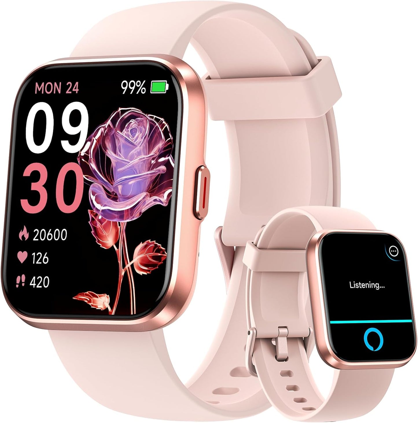 Montres intelligentes RY67 pour hommes et femmes, montre de fitness avec moniteur de fréquence cardiaque/SpO2/sommeil, podomètre, étanchéité IP68 pour montres iPhone Android