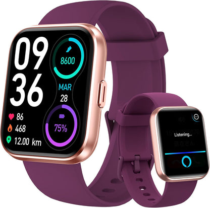 Montres intelligentes RY67 pour hommes et femmes, montre de fitness avec moniteur de fréquence cardiaque/SpO2/sommeil, podomètre, étanchéité IP68 pour montres iPhone Android