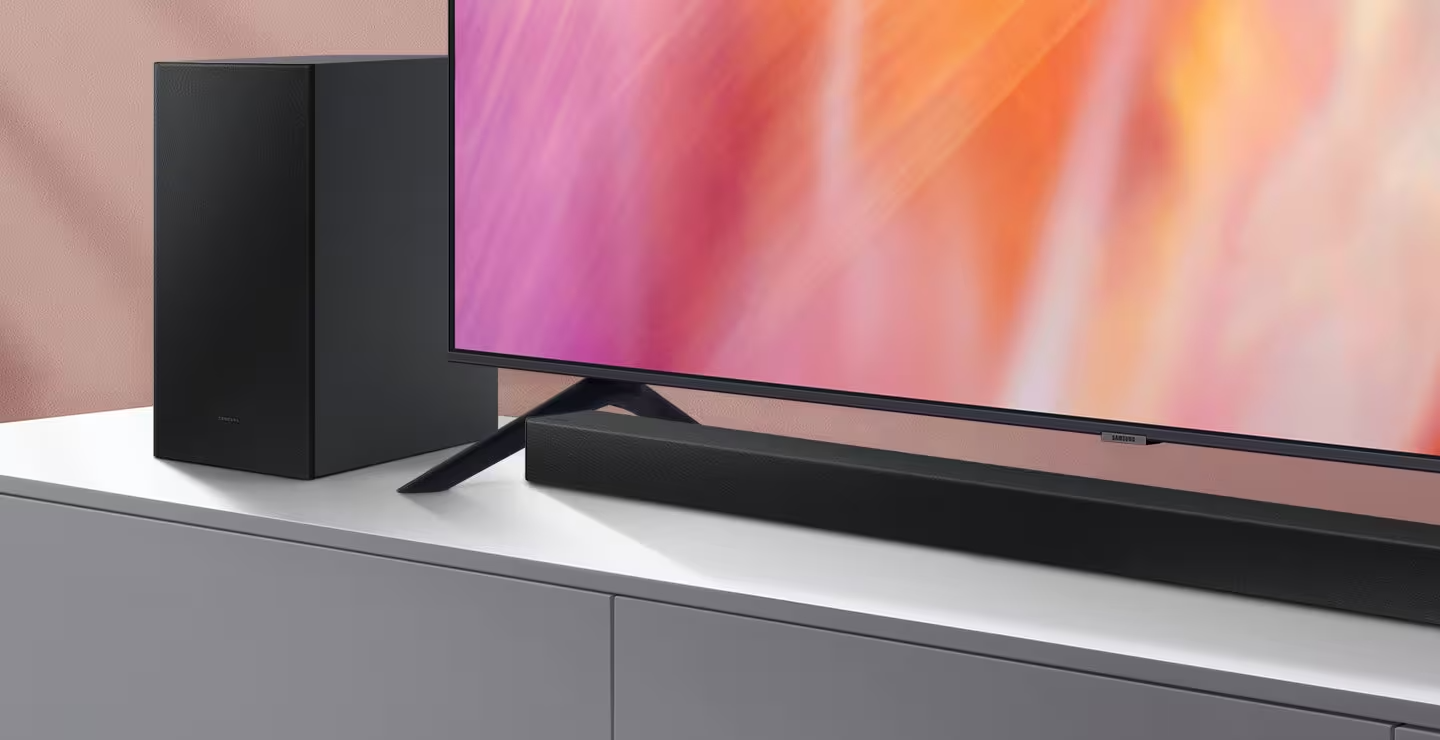 Samsung - Barre de son 2.1 canaux avec caisson de basses sans fil et DOLBY AUDIO / DTS 2.0 - Noir