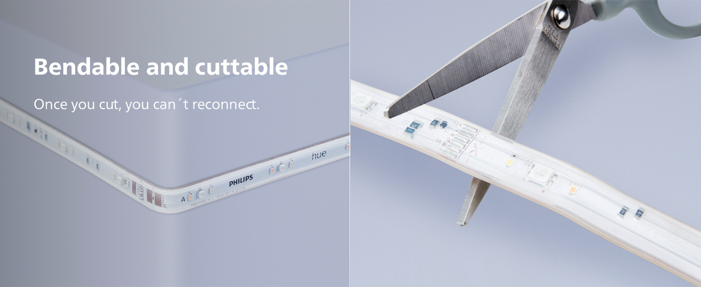 Philips - Kit de base pour bande lumineuse Bluetooth Hue Lightstrip Plus de 80 pouces