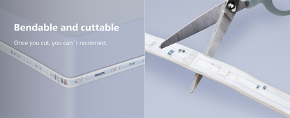 Philips - Kit de base pour bande lumineuse Bluetooth Hue Lightstrip Plus de 80 pouces