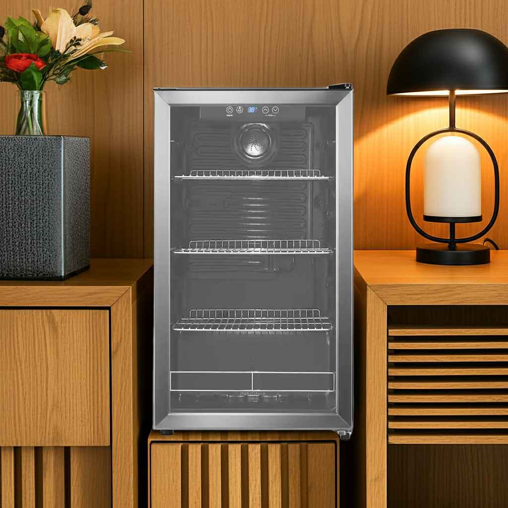 Insignia NS-BC1ZSS9 165-Can Built-In Beverage Cooler Stainless Steel