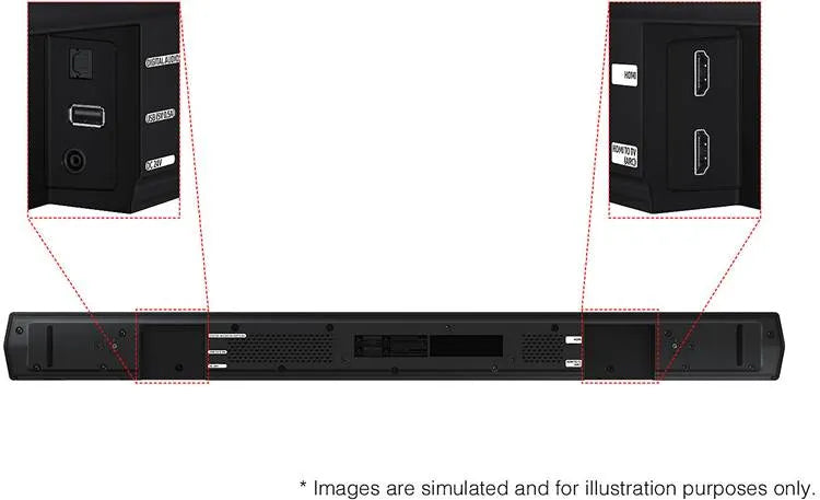 Samsung - Barre de son 2.1 canaux avec caisson de basses sans fil et DOLBY AUDIO / DTS 2.0 - Noir