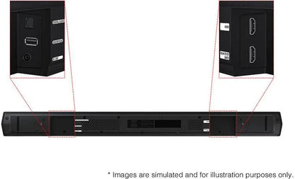 Samsung - Barre de son 2.1 canaux avec caisson de basses sans fil et DOLBY AUDIO / DTS 2.0 - Noir