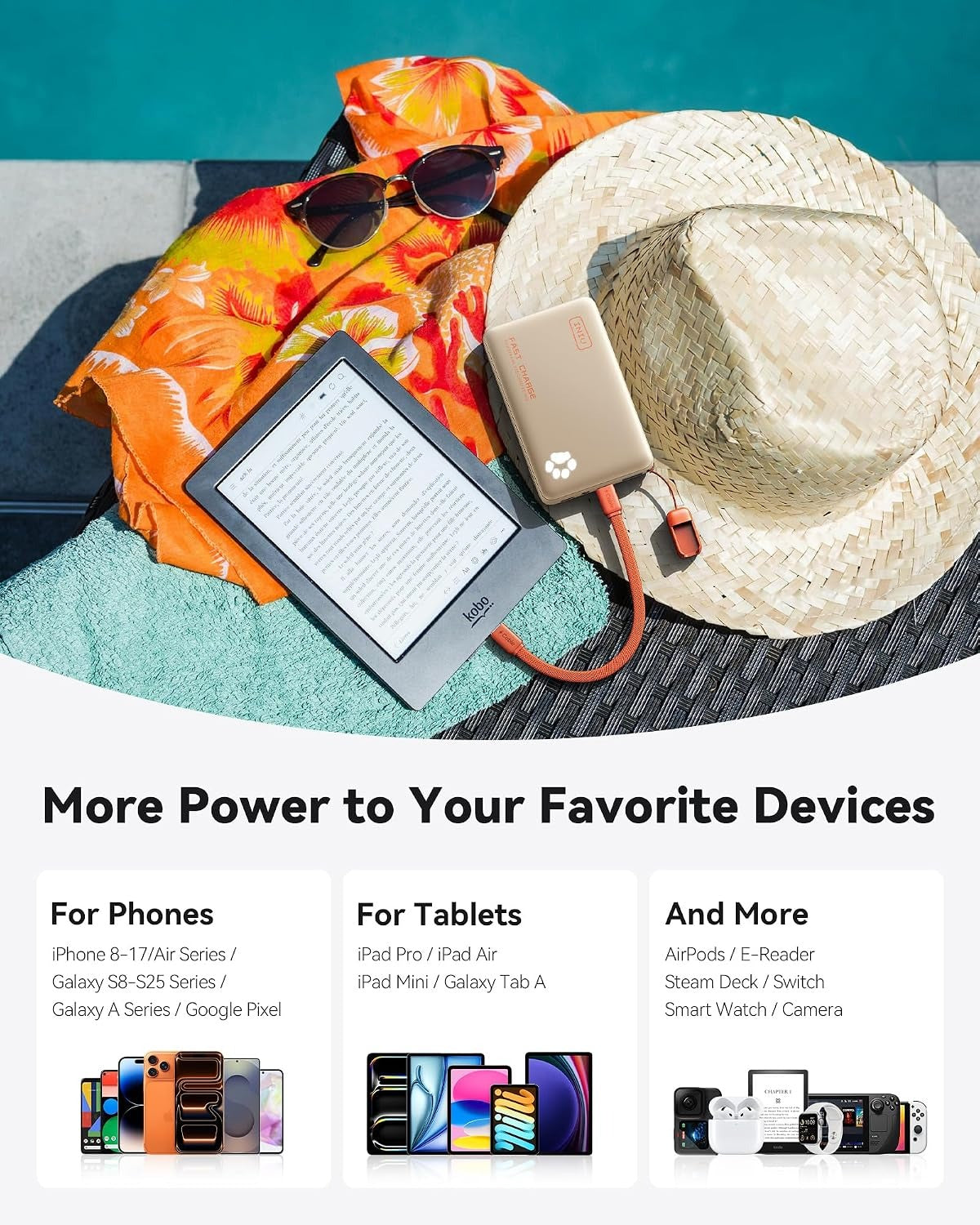 INIU 45W Fast Charging Portable Charger, Smaller 10000mAh Travel Power Bank
