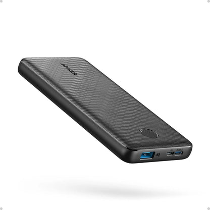 Anker Power Bank(PowerCore 10K), Compact Travel-Ready 10,000mAh Battery Pack with PowerIQ Charging Technology, 5V/3A High-Speed Charging for iPhone, iPad,and More(USB-C Input and Output(Black), 1pack)