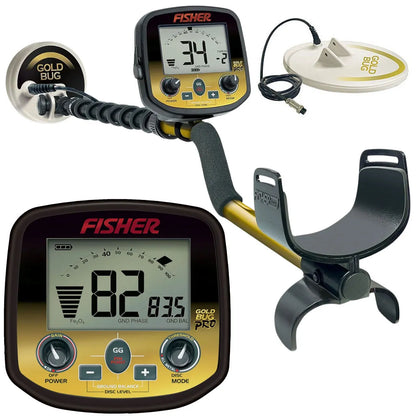 Fisher Labs Gold Bug Pro Metal Detector, Black (GOLDBUG-PRO) - Finds Small Gold Nuggets, Variable Breakpoint Tone Discrimination, Real-Time Ground Balancing, Lightweight, 19kHz Frequency