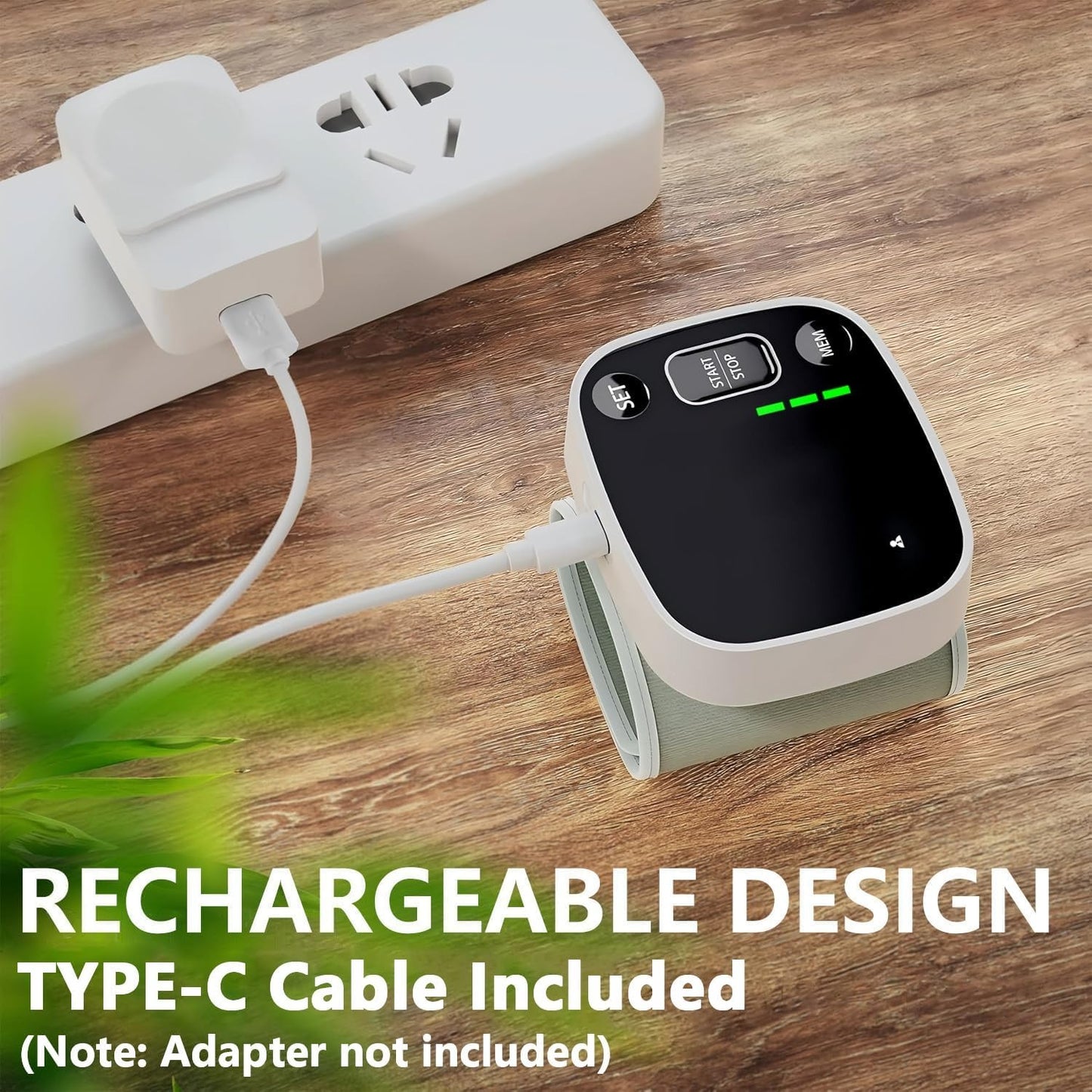 Wrist Blood Pressure Monitor, FDA Cleared Rechargeable BP Machine