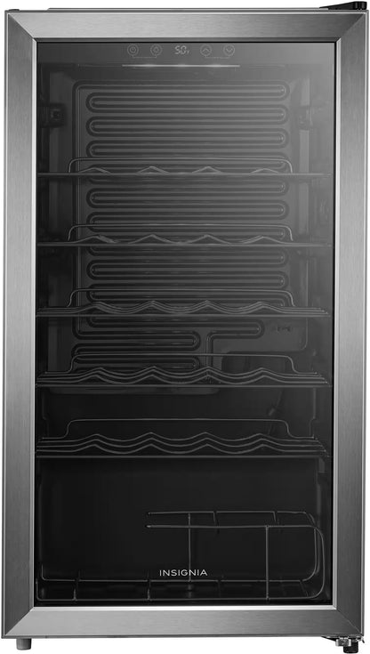 Insignia™ - 29-Bottle Wine Cooler with ENERGY STAR Certification - Stainless Steel