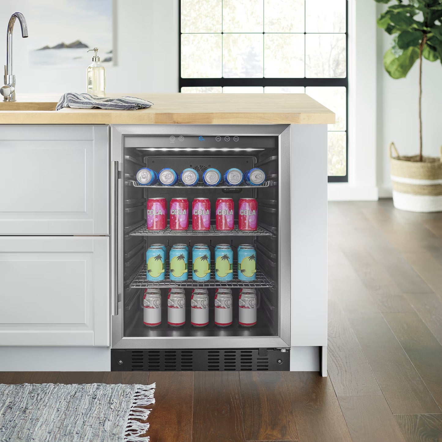 Insignia NS-BC1ZSS9 165-Can Built-In Beverage Cooler Stainless Steel