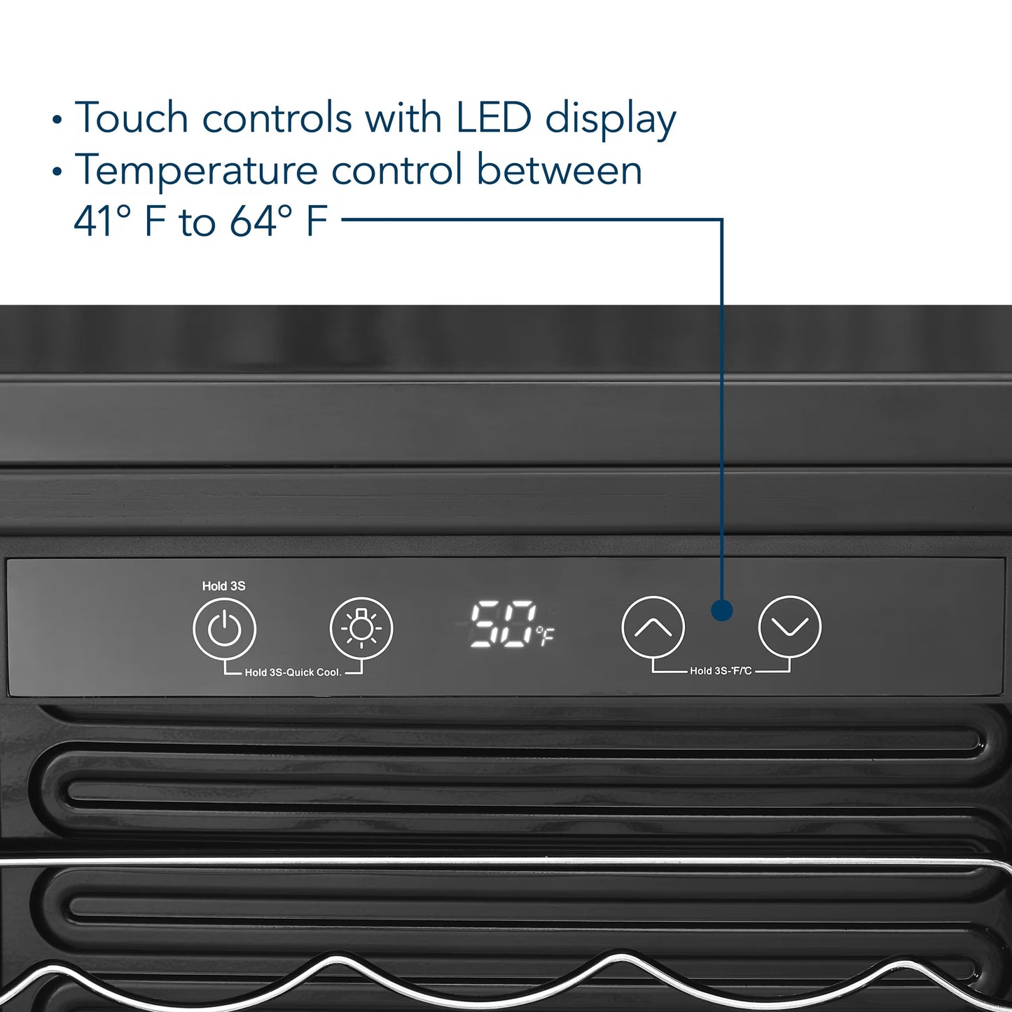 Insignia™ - 29-Bottle Wine Cooler with ENERGY STAR Certification - Stainless Steel