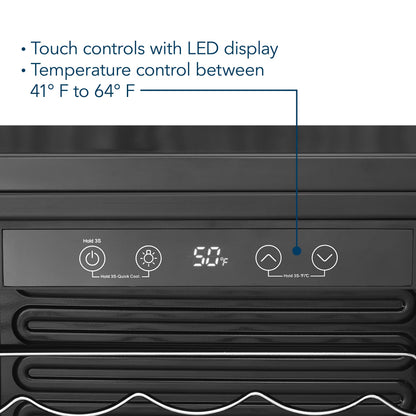 Insignia™ - 29-Bottle Wine Cooler with ENERGY STAR Certification - Stainless Steel