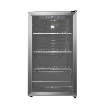 Insignia™ 115‑Can Stainless Steel Beverage Cooler with Glass Door-Stainless Steel