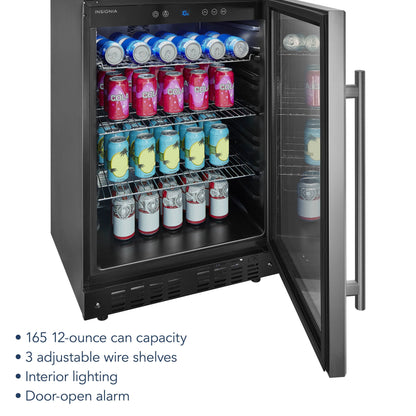 Insignia NS-BC1ZSS9 165-Can Built-In Beverage Cooler Stainless Steel